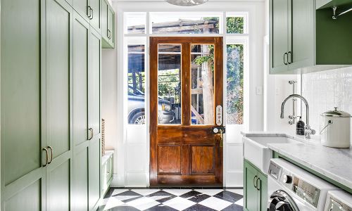 Washroom with Backdoor