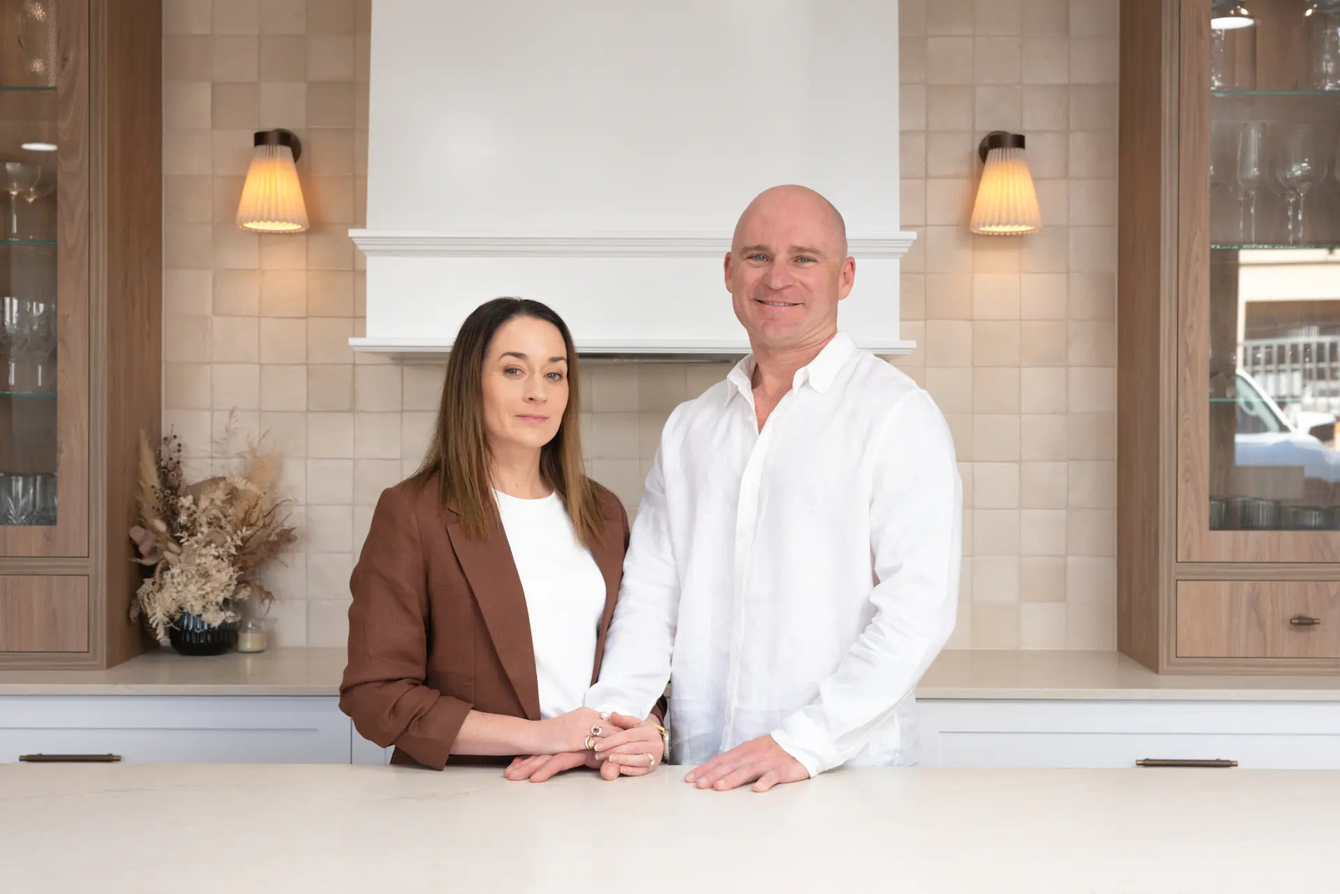 Jason and Kellie Weston, owners of Weston Kitchens & Bathrooms, Toowoomba — custom joinery and cabinet making specialists.
