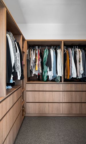 Walk in Closet Filled with Clothes