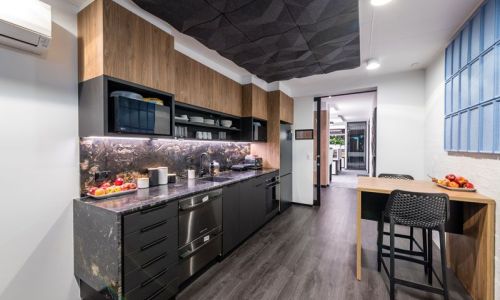 Remax office pantry in black