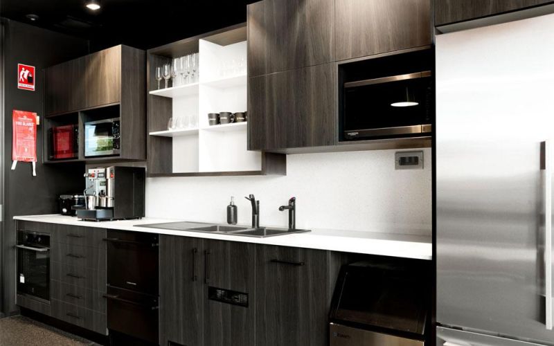 LJ Hooker Real estate Kitchen design in dark brown