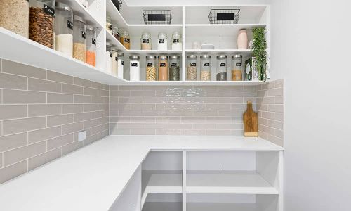 white pantry organiser