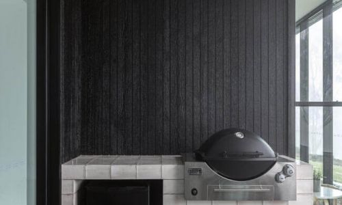 keira outdoor kitchen with black grill