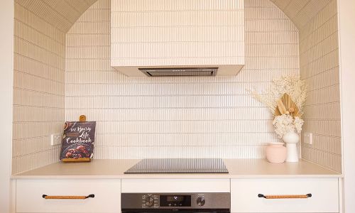 Kitchen Stove View with Cookbook