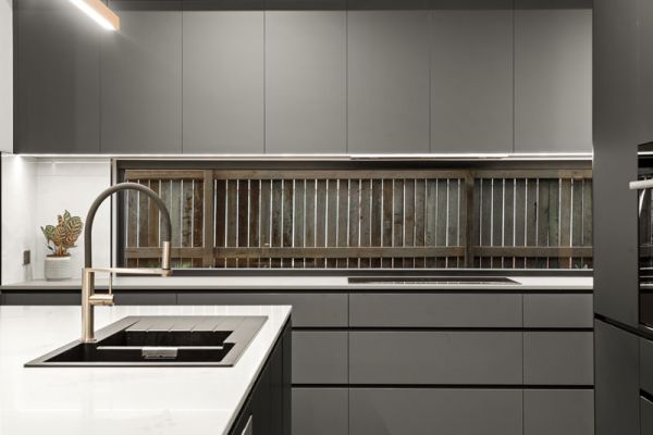 gray matte kitchen cabinets 