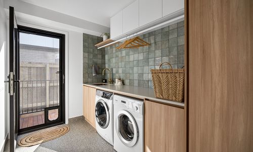 Laundry Area with Washing Machines