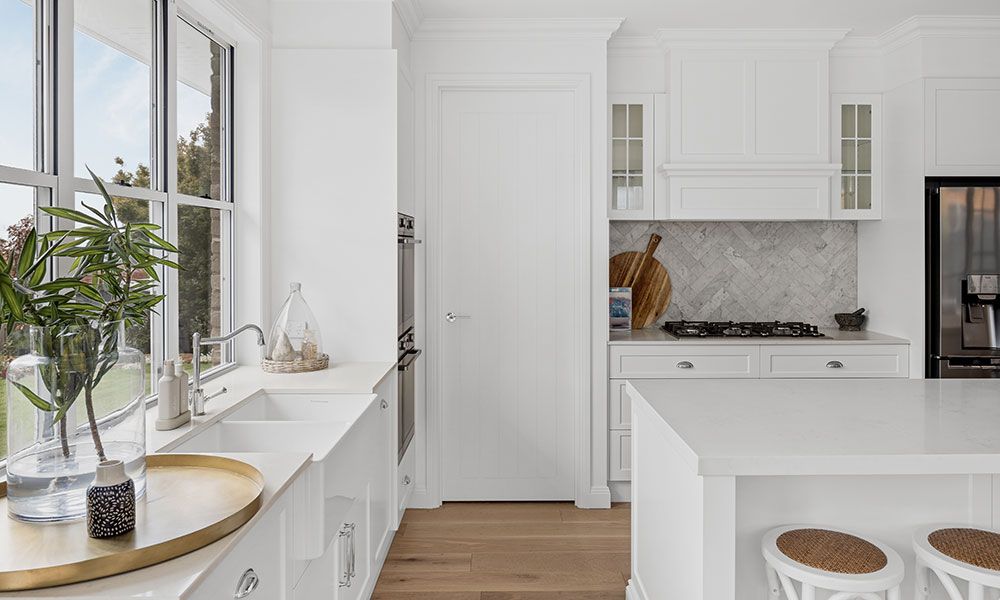 Kitchen With Stove And Window