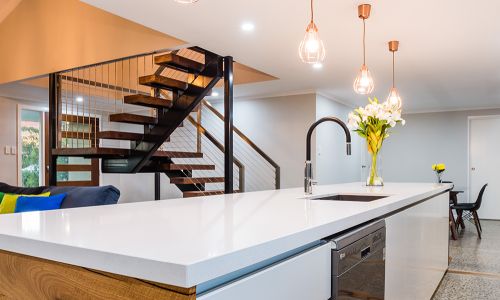 kitchen and stairway view