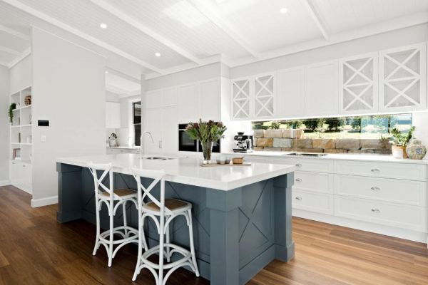 Trafalgar House kitchen full view with white cabinets