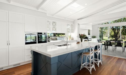 Trafalgar house white kitchen view