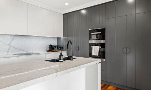 gray modern kitchen cabinet
