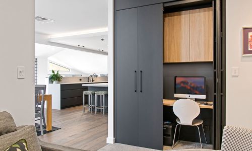 study table with black and wood style