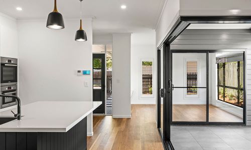 white walled kitchen area