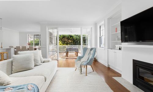 Living Room with Veranda View