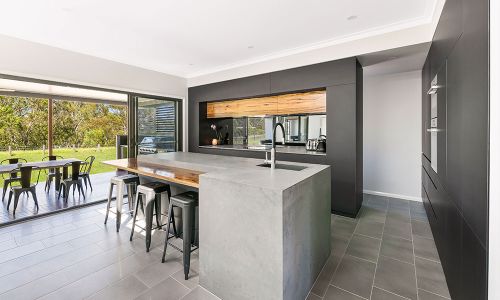 industrial modern gray colored kitchen