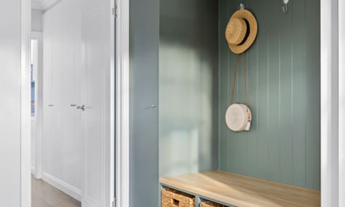 Mudroom in a wide angle