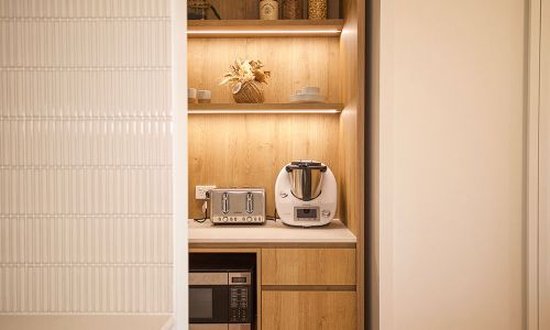 Kitchen Cabinet with Appliances