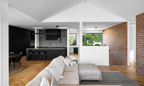 Living Area Overlooking Kitchen
