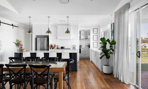 Dining table on the kitchen
