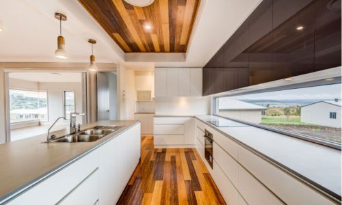 long style wooden kitchen design