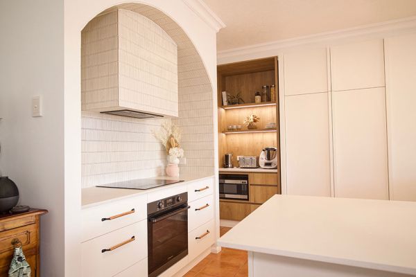 Kitchen Across Dining Counter