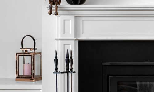 Fireplace with design