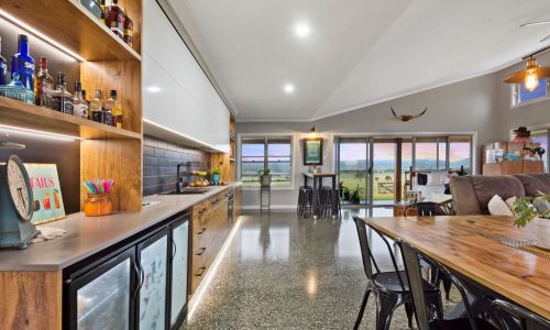 dining area with wooden styled table