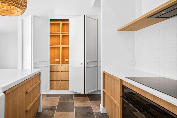 Kitchen Half Open Shelves