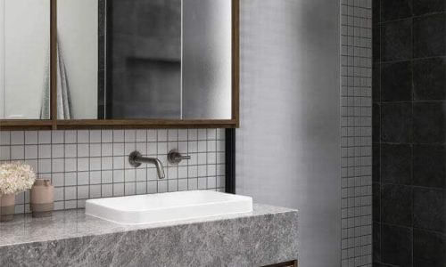 keira bathroom with wooden sink