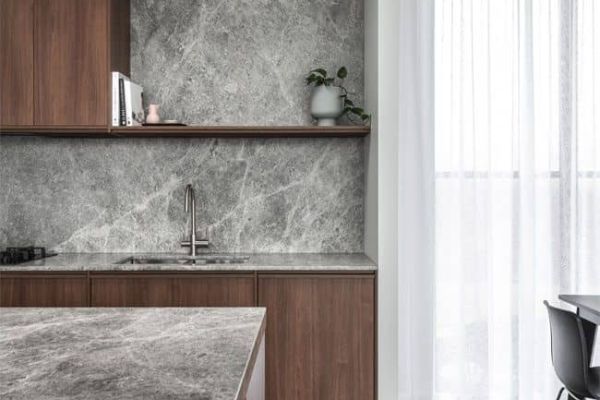 Keira Kitchen with Gray Marble