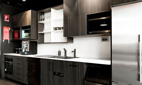 Modern Kitchen design in dark brown