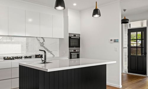 black stand with white top kitchen table