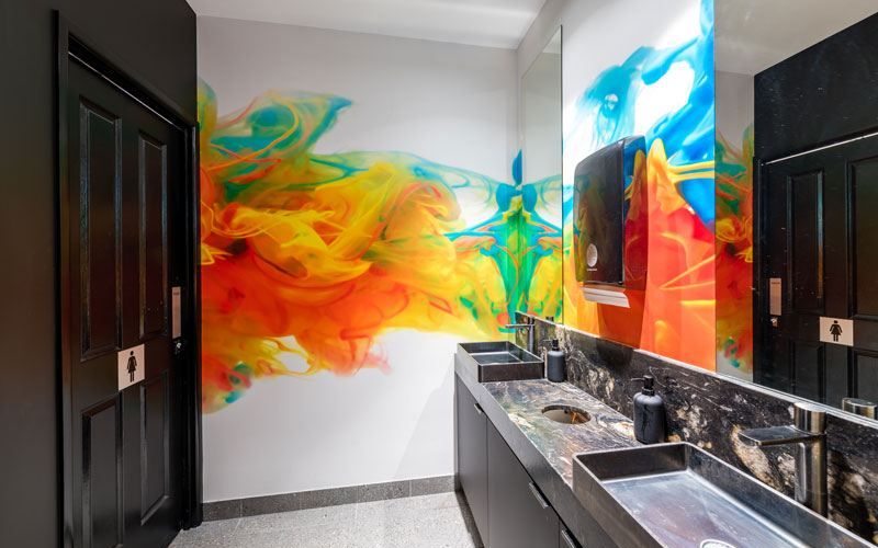 Remax pantry with paint design on the wall