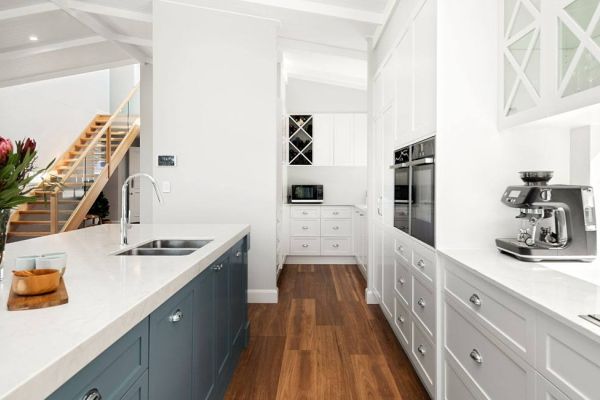 Trafalgar House kitchen with white cabinets